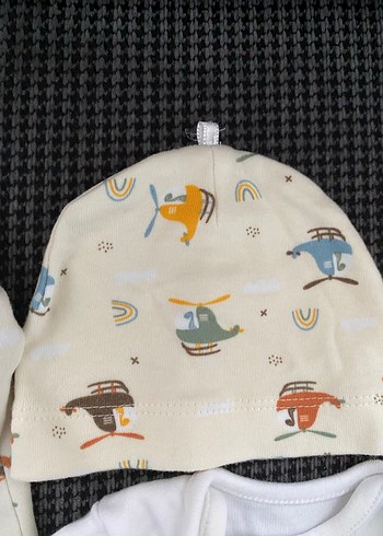 Bebek Erkek Beyaz Uzun Kollu Tulum Seti - Görsel 3