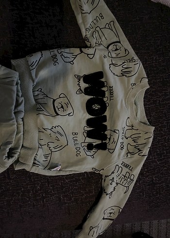 Yeşil Baskılı Bebek Erkek Eşofman Takımı - Görsel 2