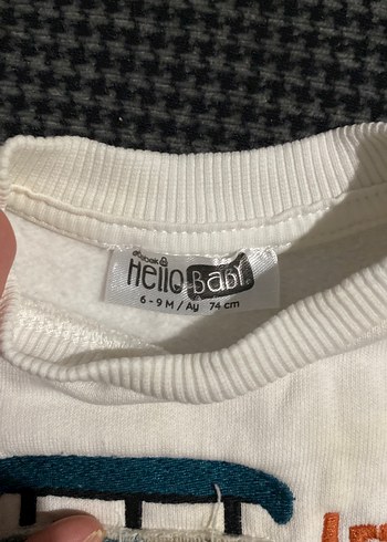 Erkek Çocuk Düğmeli Kalın Beyaz Sweatshirt - Görsel 3