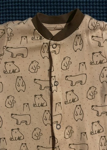 Kahverengi Uzun Kollu Bebek Tulum - Görsel 2