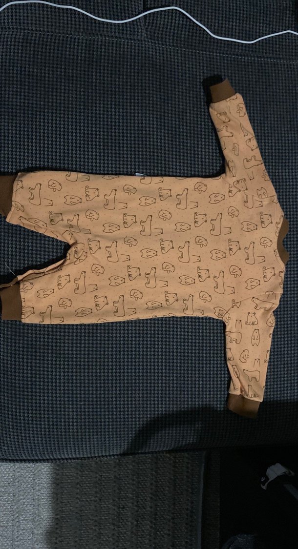 Kahverengi Uzun Kollu Bebek Tulum - Görsel 4