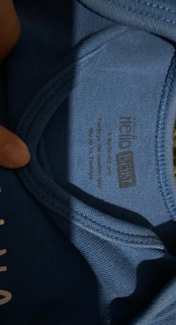 Uzun Kollu Mavi Bebek Body - Görsel 3