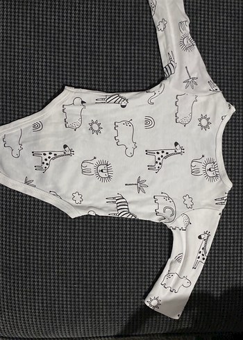 Uzun Kollu Zebra Desenli Bebek Body - Görsel 2