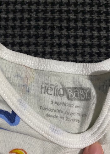 Desenli Kısa Kollu Bebek Body - Görsel 3