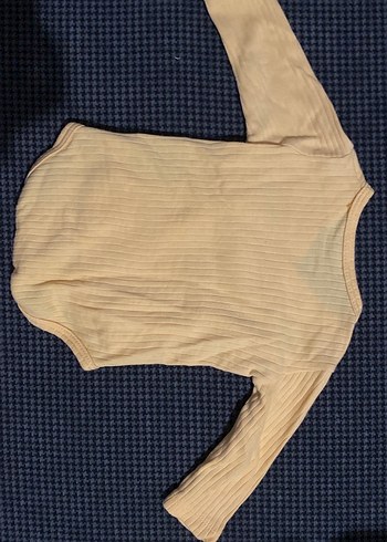 Bej Örgü Uzun Kollu Bebek Body - Görsel 3