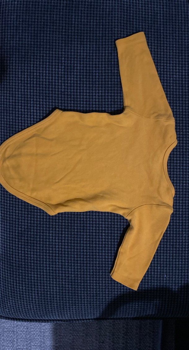 Sarı Bebek Uzun Kollu Body, Baskılı, Düğmeli - Görsel 2