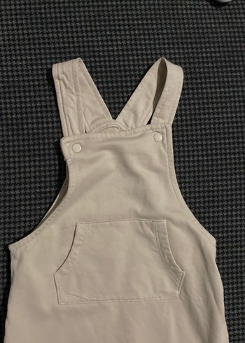 Bej Pamuklu Erkek Çocuk Askılı Tulum - Görsel 2