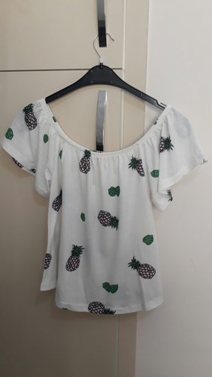 penye ananas desenli bluz