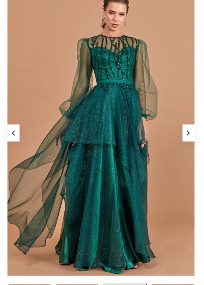 Zümrüt abiye Tıara - Görsel 2