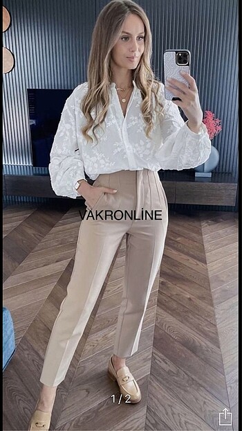 Zara model pensli pantolon
