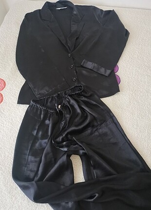 İpek siyah pijama