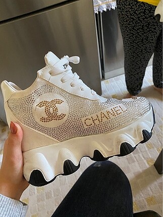 Chanel yüksek taban spor ayakkabı