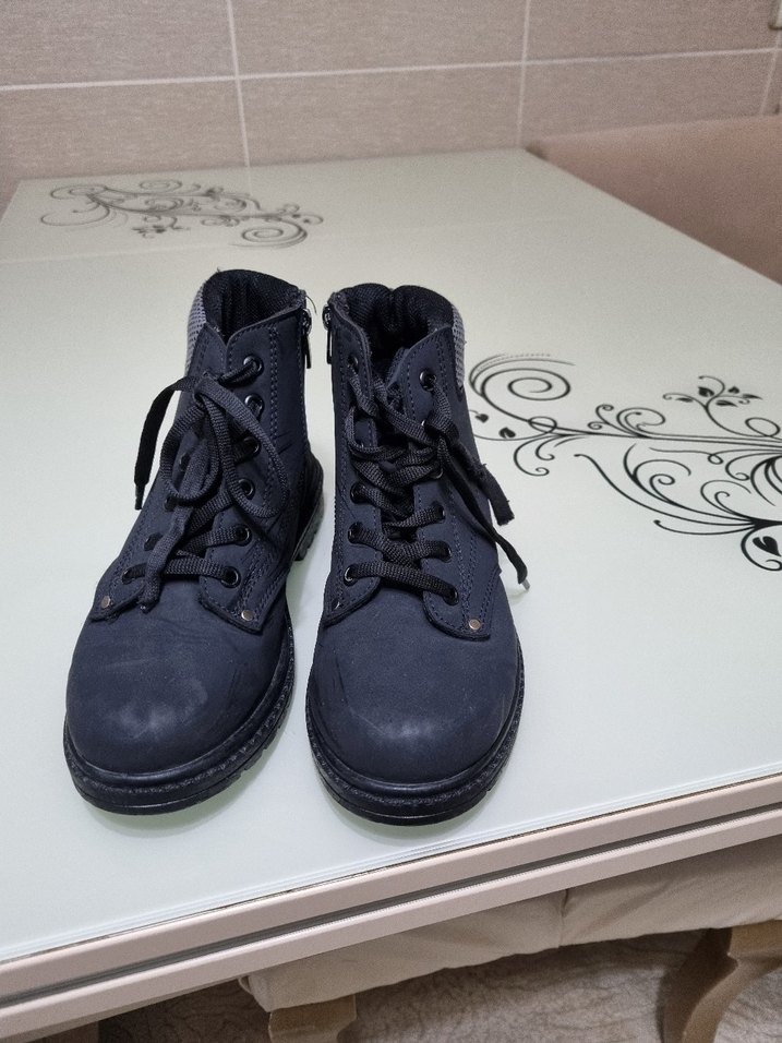 Erkek çocuk  Siyah Bağcıklı Street Style Bot.37 numara - Görsel 2