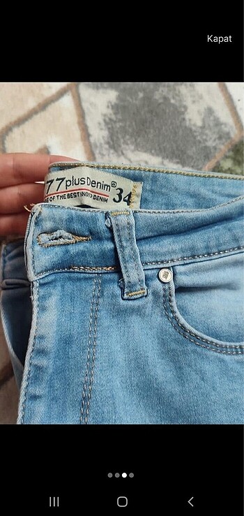 34 Beden Açık kot pantolon