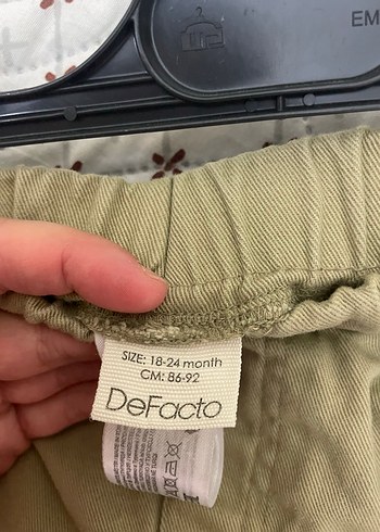 18-24 Ay Beden Erkek Çocuk Haki Kemerli Kot Pantolon