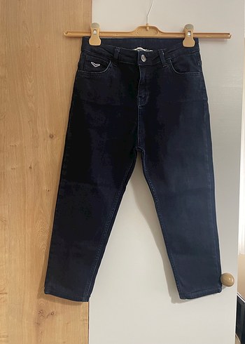 unisex Lacivert Regular Fit Denim Pantolon