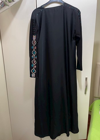Boncuk İşlemeli Uzun Kollu Ferace - Görsel 2