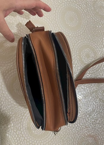 Kahverengi Deri Kadın Çapraz Çanta - Görsel 4