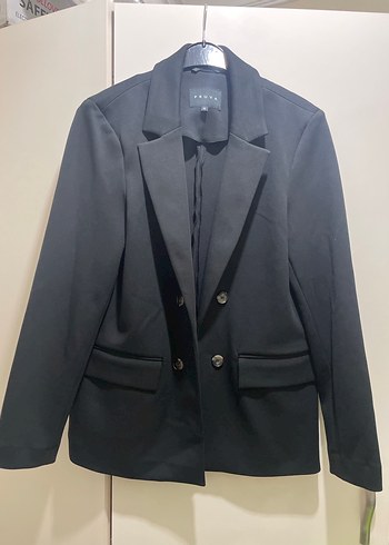 Siyah Düğmeli Kadın Blazer Ceket - Görsel 6