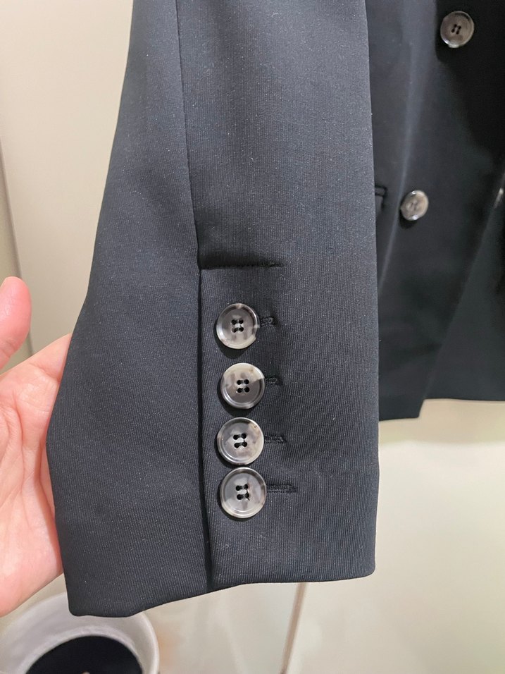 Siyah Düğmeli Kadın Blazer Ceket - Görsel 5