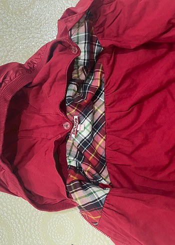 Bordo Kapüşonlu Kız Çocuk Yağmurluk - Görsel 5