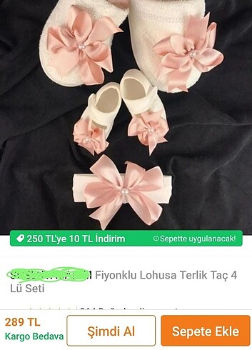 Lohusa terliği seti