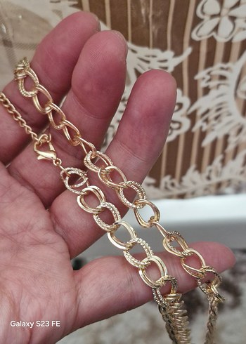 fashion jewellery marka çelik gold bileklik ve kolye - Görsel 6