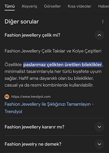 fashion jewellery marka çelik gold bileklik ve kolye - Görsel 7
