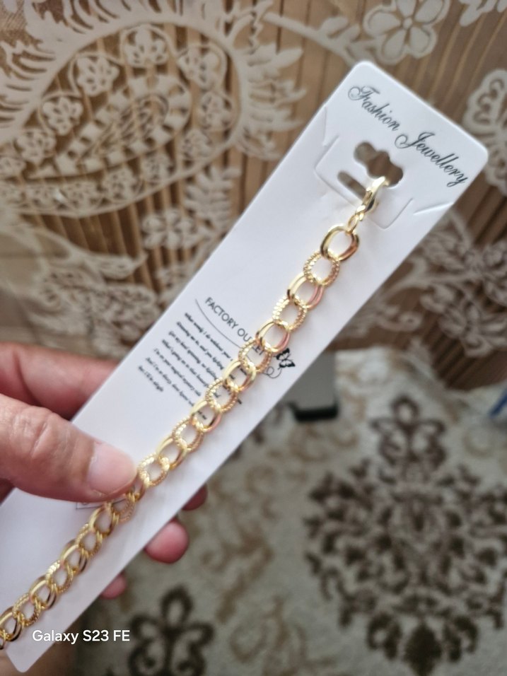 fashion jewellery marka çelik gold bileklik ve kolye - Görsel 5