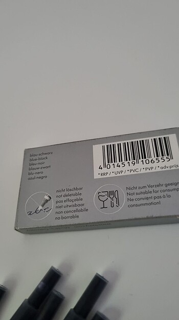 Lamy T10MS Dolma Kalem Kartuşu Mavi-Siyah 5'li Paket