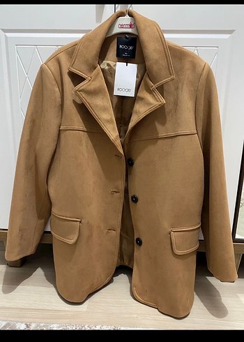 Bej Süet Kadın Blazer Ceket - Görsel 3