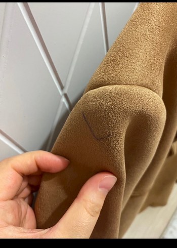 Bej Süet Kadın Blazer Ceket - Görsel 5