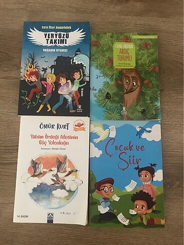 4 adet hikaye kitabı