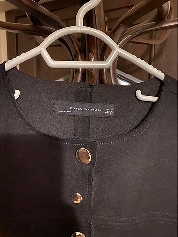 Zara Siyah süet trenchcoat