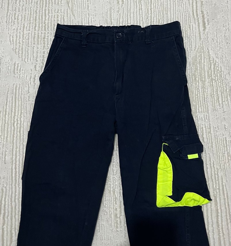 Siyah Neon Detaylı Erkek Streetwear Pantolon - Görsel 3