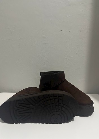 Kahverengi Süet Kadın Dolgu Topuk Bot - Görsel 3