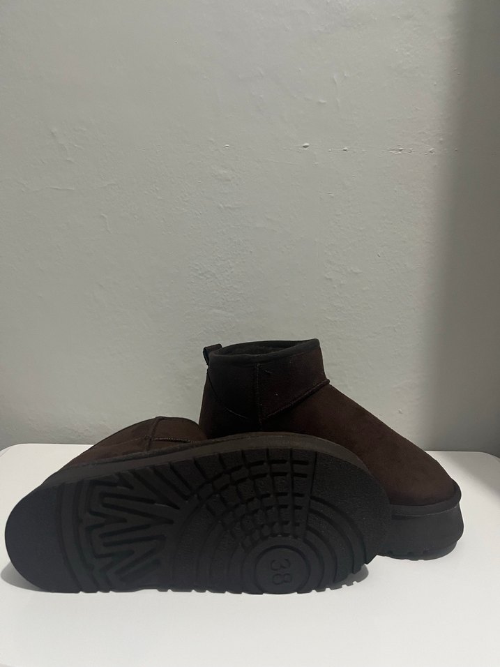 Kahverengi Süet Kadın Dolgu Topuk Bot - Görsel 3