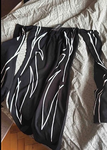 Siyah Straplez Elbise - Görsel 4