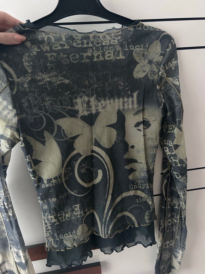 Grunge Uzun Kollu Bluz - Görsel 3