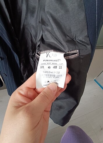 46 Beden Çizgili erkek ceket