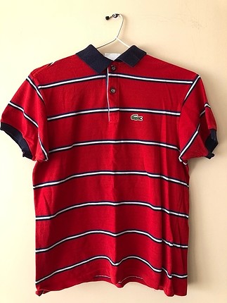 Lacoste Lacoste kırmızı çizgili polo yaka tişört