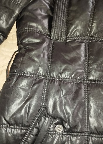 Siyah Mango Kadın Kışlık Mont, - Görsel 3