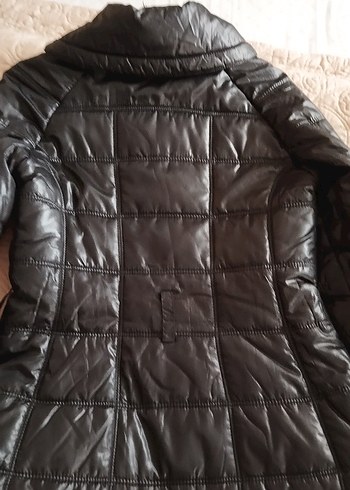 Siyah Mango Kadın Kışlık Mont, - Görsel 4