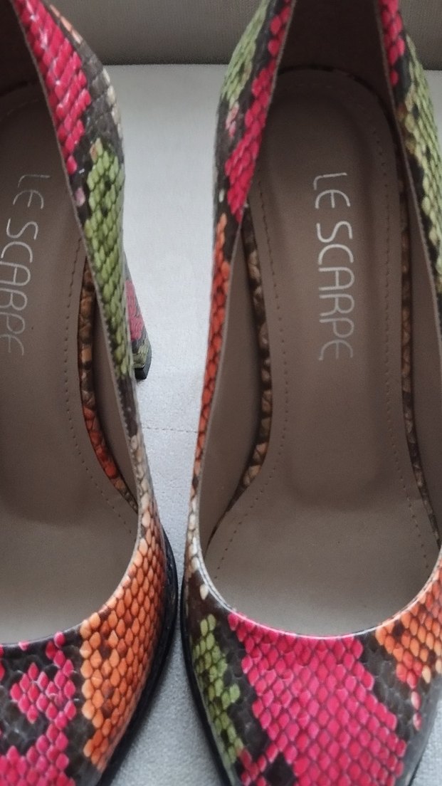 Rugan Yılan Desenli Kadın Topuklu Ayakkabı - Görsel 4