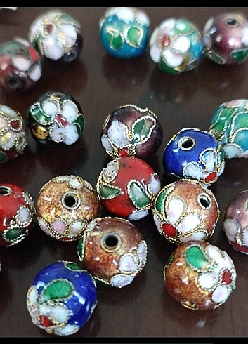 Cloisonne Tibet Boncukları 8 mm
