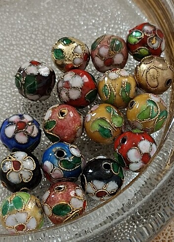 Beden Cloisonne Tibet Boncukları 8 mm