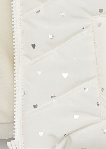 Lcw Kız Çocuk ekru şişme  Kapitone Yelek Fermuarlı - Görsel 6