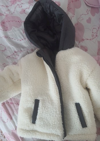 Defacto Erkek Bebek Ekru Kürklü Mont - Görsel 3