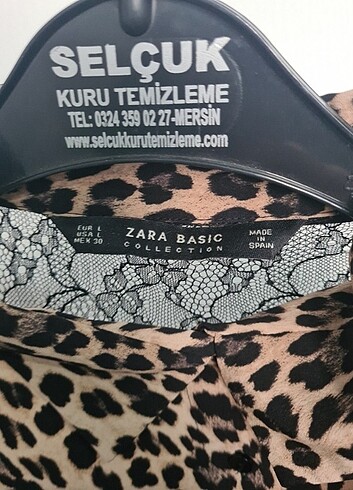 l Beden Zara leopar gomlek