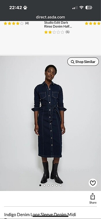 Denim elbise